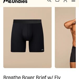 MeUndies breathe Boxer Brief w/ fly 6” size M green & pink